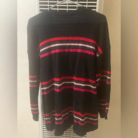 Democracy Striped Black Cardigan Sweater size S - Picture 3 of 5